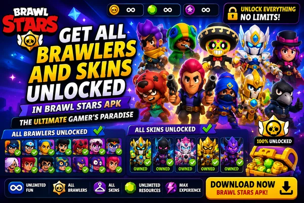 Get All Brawlers and Skins Unlocked in Brawl Stars APK – The Ultimate Gamer’s Paradise